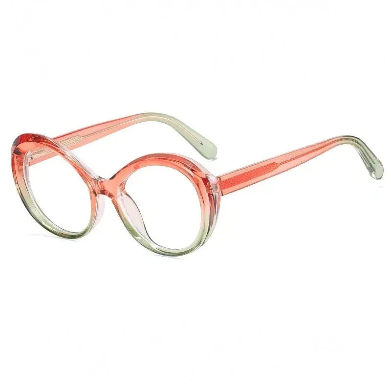 Reven Jate Unisex Full Rim Oval Round Tr 90 Alloy Eyeglasses 369142 - C3