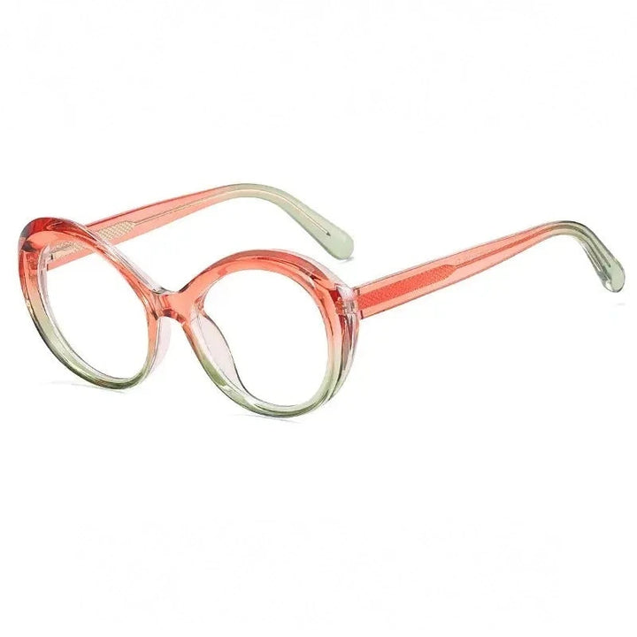 Reven Jate Unisex Full Rim Oval Round Tr 90 Alloy Eyeglasses 369142 - C3
