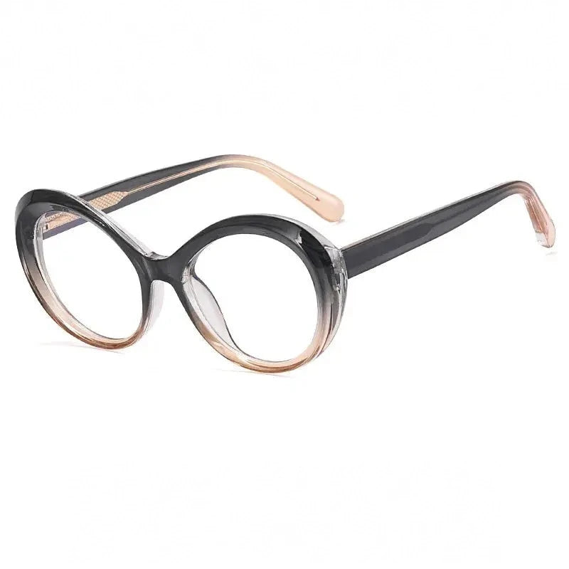 Reven Jate Unisex Full Rim Oval Round Tr 90 Alloy Eyeglasses 369142 - C5