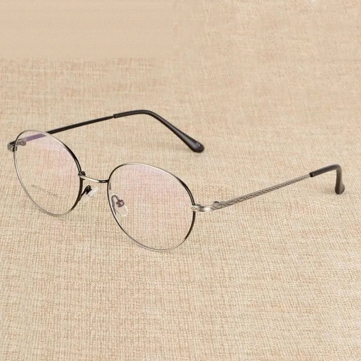 Reven Jate Unisex Full Rim Round Alloy Eyeglasses J801 - C1