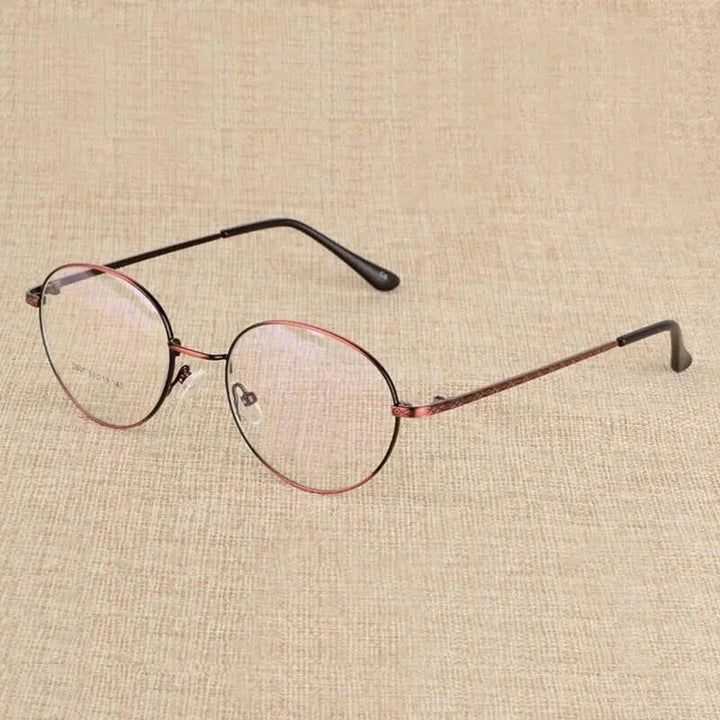 Reven Jate Unisex Full Rim Round Alloy Eyeglasses J801 - Size Chart