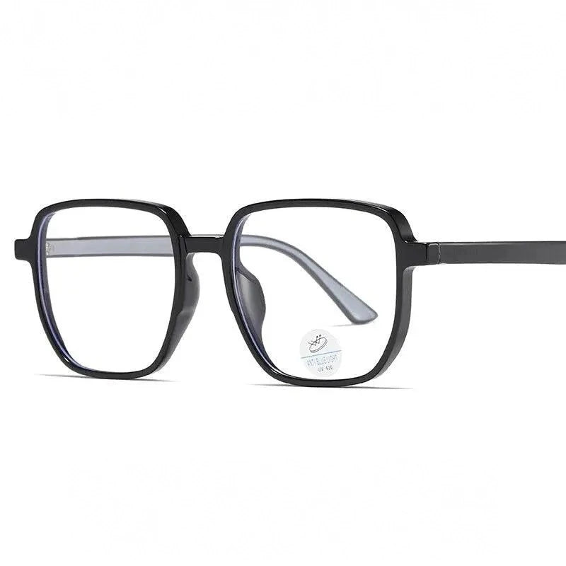 Reven Jate Unisex Full Rim Square Acetate Eyeglasses 81247 - black
