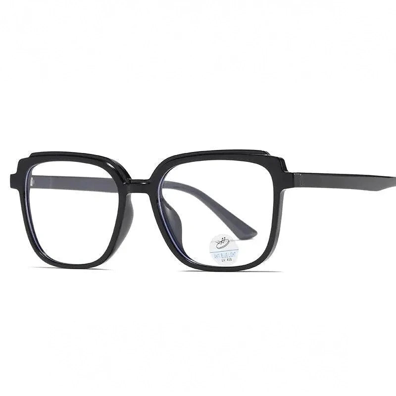 Reven Jate Unisex Full Rim Square Acetate Eyeglasses 81229 - black