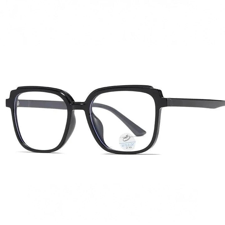 Reven Jate Unisex Full Rim Square Acetate Eyeglasses 81229 - black