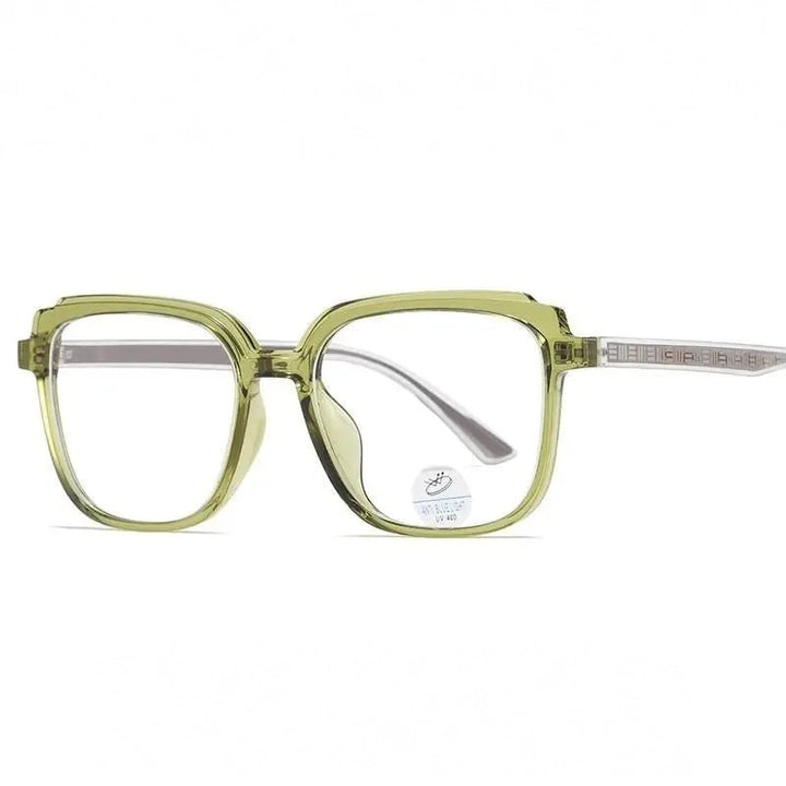 Reven Jate Unisex Full Rim Square Acetate Eyeglasses 81229 - green