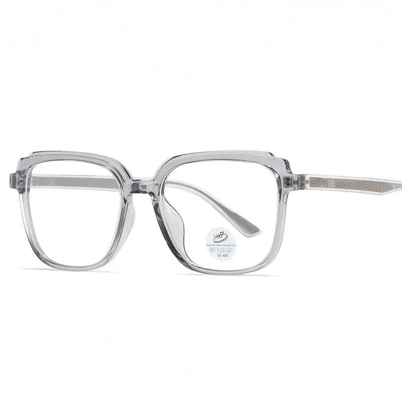 Reven Jate Unisex Full Rim Square Acetate Eyeglasses 81229 - grey