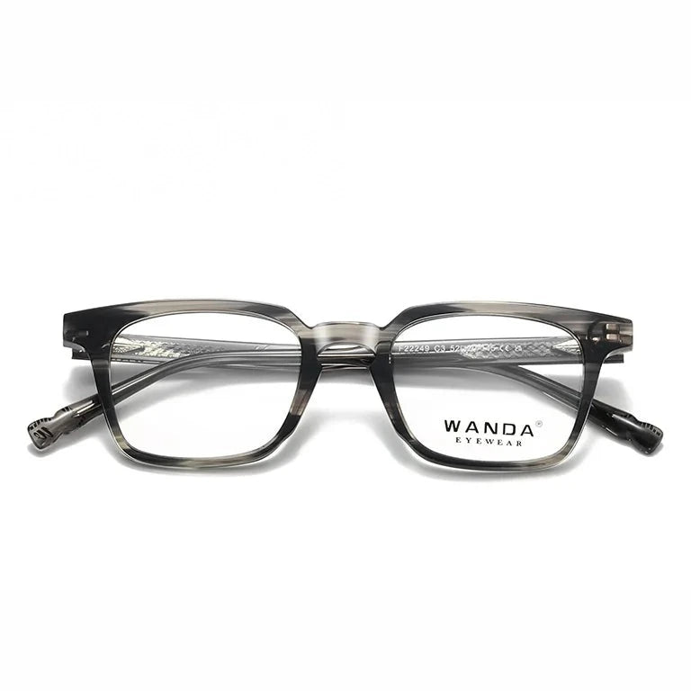 Reven Jate Unisex Full Rim Square Acetate Prescription Eyeglasses F22249 - C3