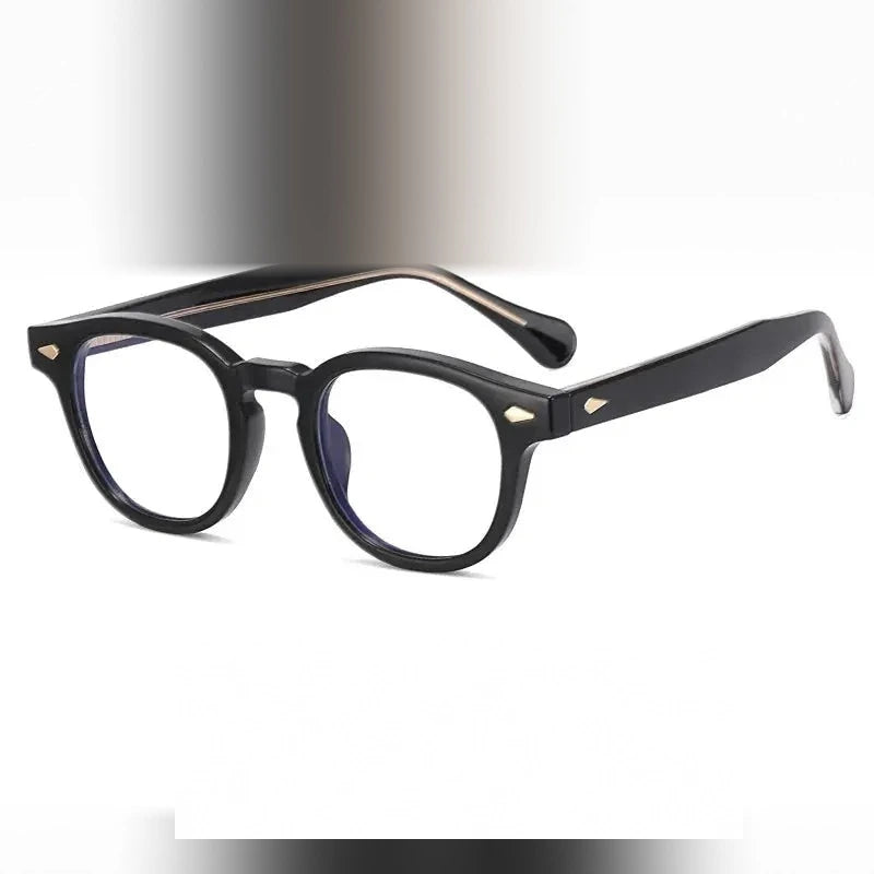 Reven Jate Unisex Full Rim Square Round Tr 90 Alloy Eyeglasses 83100 - C1