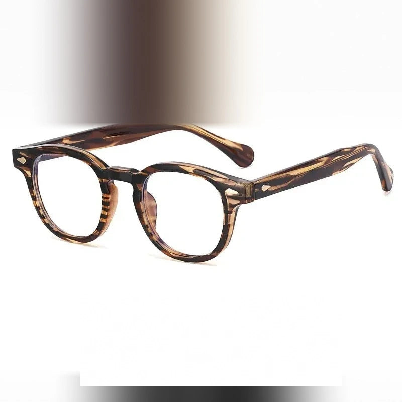 Reven Jate Unisex Full Rim Square Round Tr 90 Alloy Eyeglasses 83100 - C2