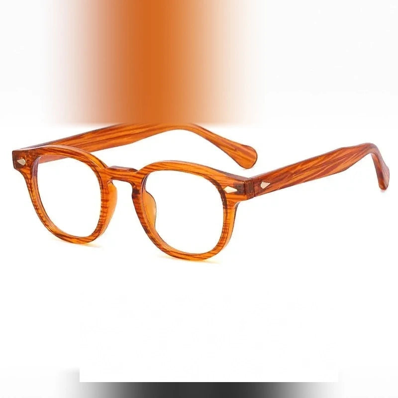 Reven Jate Unisex Full Rim Square Round Tr 90 Alloy Eyeglasses 83100 - C3