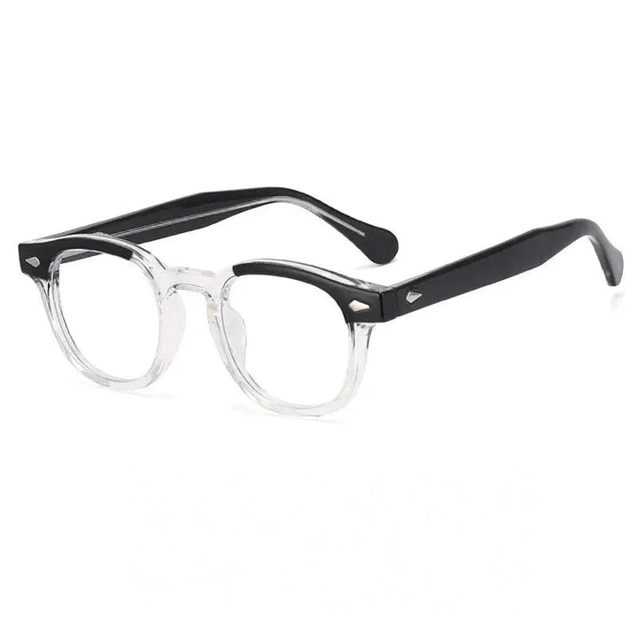 Reven Jate Unisex Full Rim Square Round Tr 90 Alloy Eyeglasses 83100 - C6