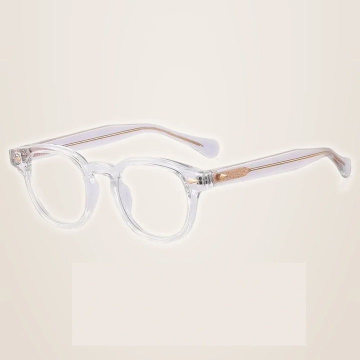 Reven Jate Unisex Full Rim Square Round Tr 90 Alloy Eyeglasses 83100 - C9