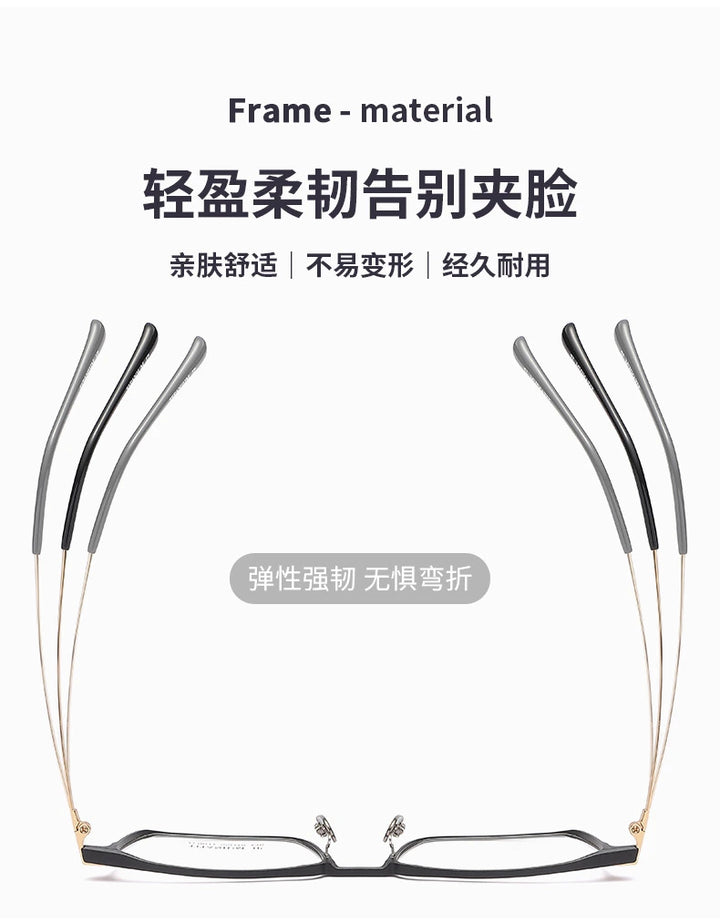Reven Jate Unisex Full Rim Square Titanium Eyeglasses 669011 - Size Chart