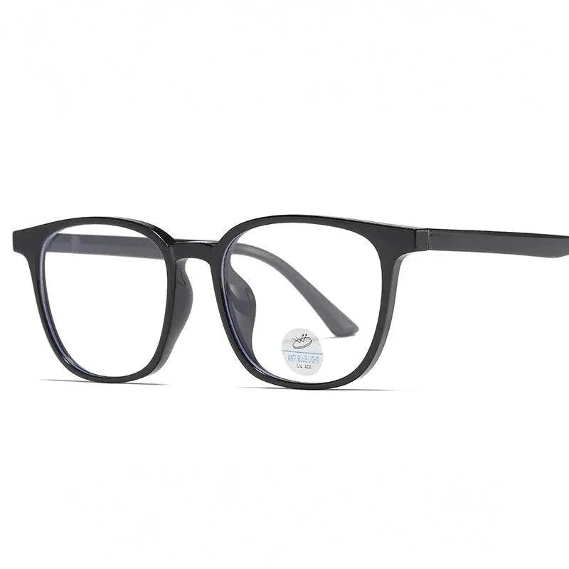 Reven Jate Unisex Full Rim Square Tr 90 Acetate Eyeglasses 81245 - black