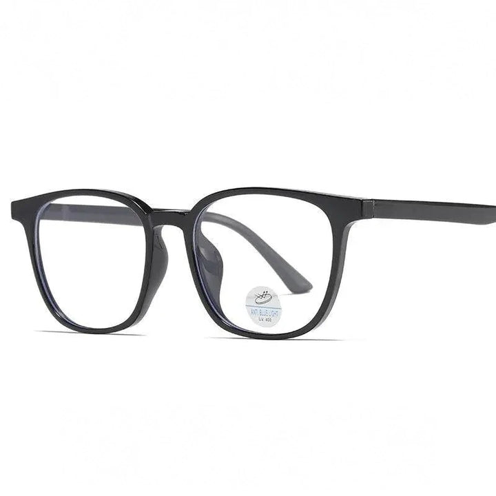 Reven Jate Unisex Full Rim Square Tr 90 Acetate Eyeglasses 81245 - black