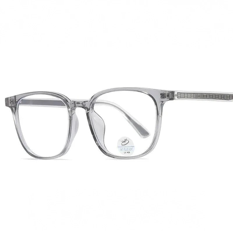 Reven Jate Unisex Full Rim Square Tr 90 Acetate Eyeglasses 81245 - grey