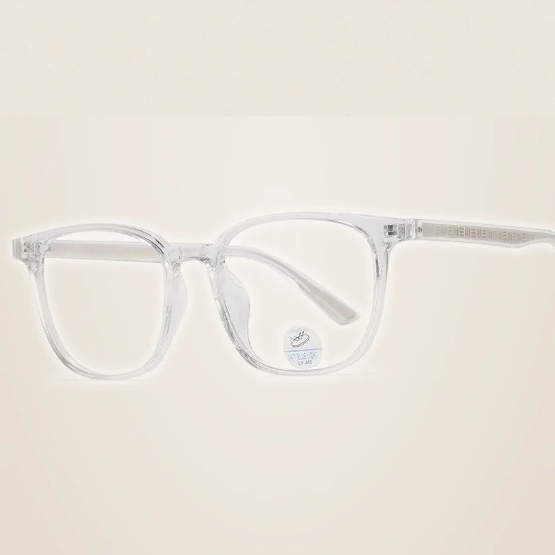 Reven Jate Unisex Full Rim Square Tr 90 Acetate Eyeglasses 81245 - transparent