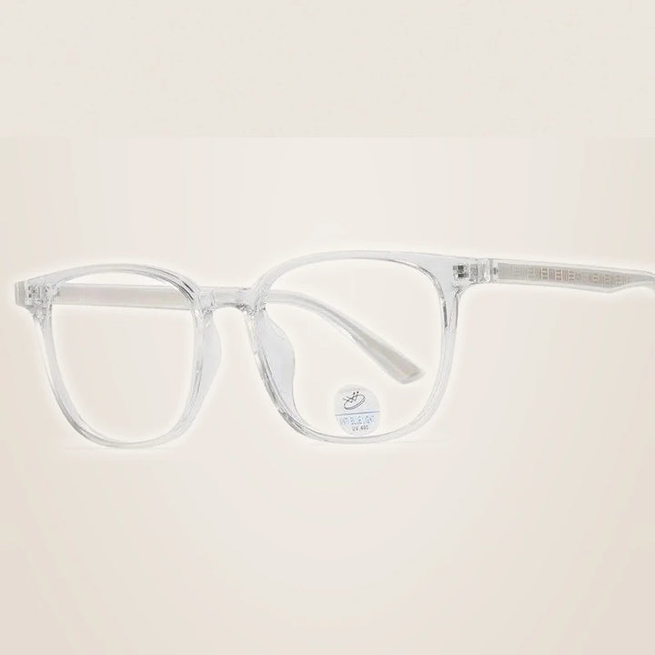 Reven Jate Unisex Full Rim Square Tr 90 Acetate Eyeglasses 81245 - transparent