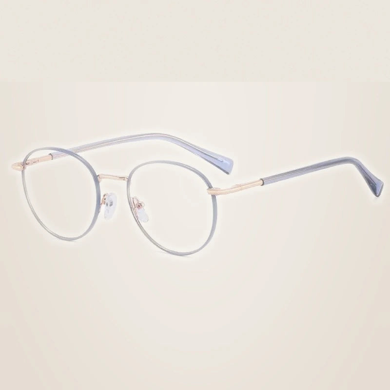 Reven Jate Women's Full Rim Oval Round Alloy Eyeglasses 81565 - C4