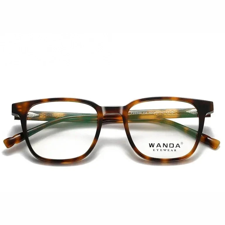 Reven Jate Women's Full Rim Round Square Tr 90 Alloy Eyeglasses 22244 - C4