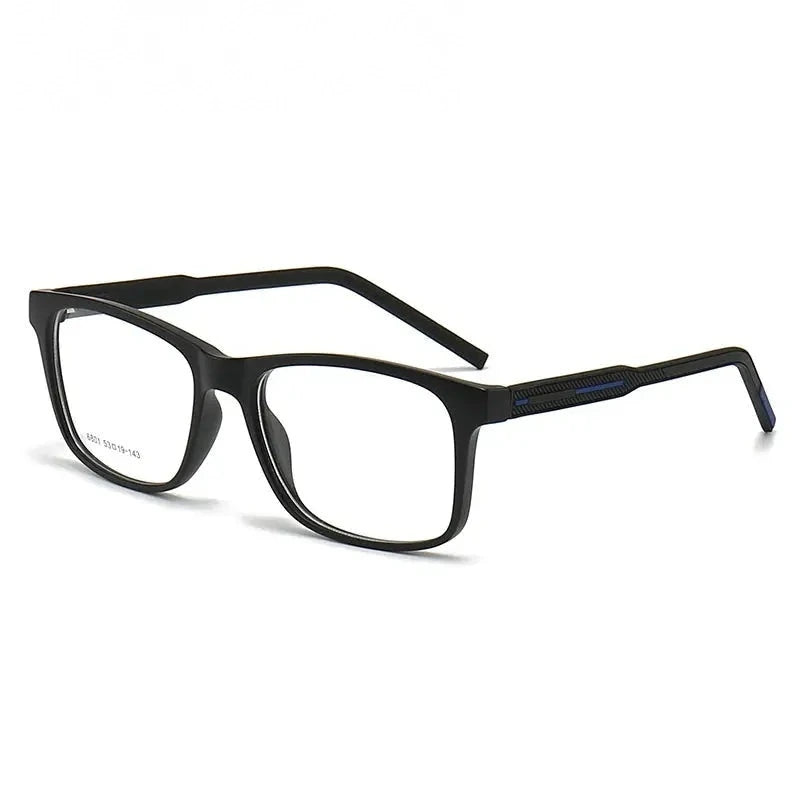 Summer Flower Men's Full Rim Square Tr 90 Titanium Eyeglasses 616801 - C4