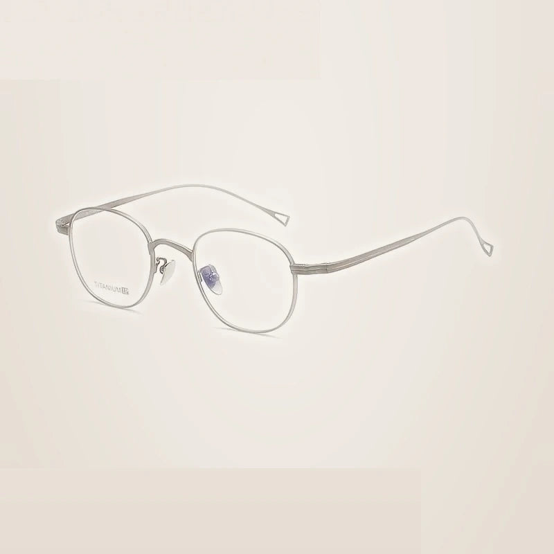 Summer Flower Unisex Full Rim Oval Square Titanium Eyeglasses 88055 - Light Coffee