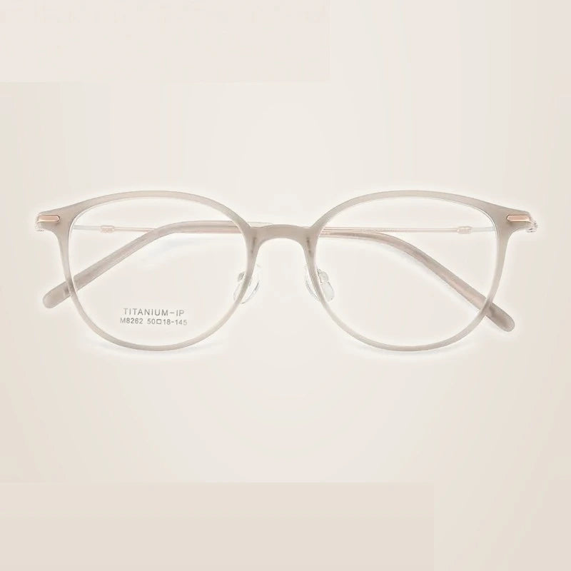 Summer Flower Unisex Full Rim Square Tr 90 Titanium Eyeglasses 618262 - Brown
