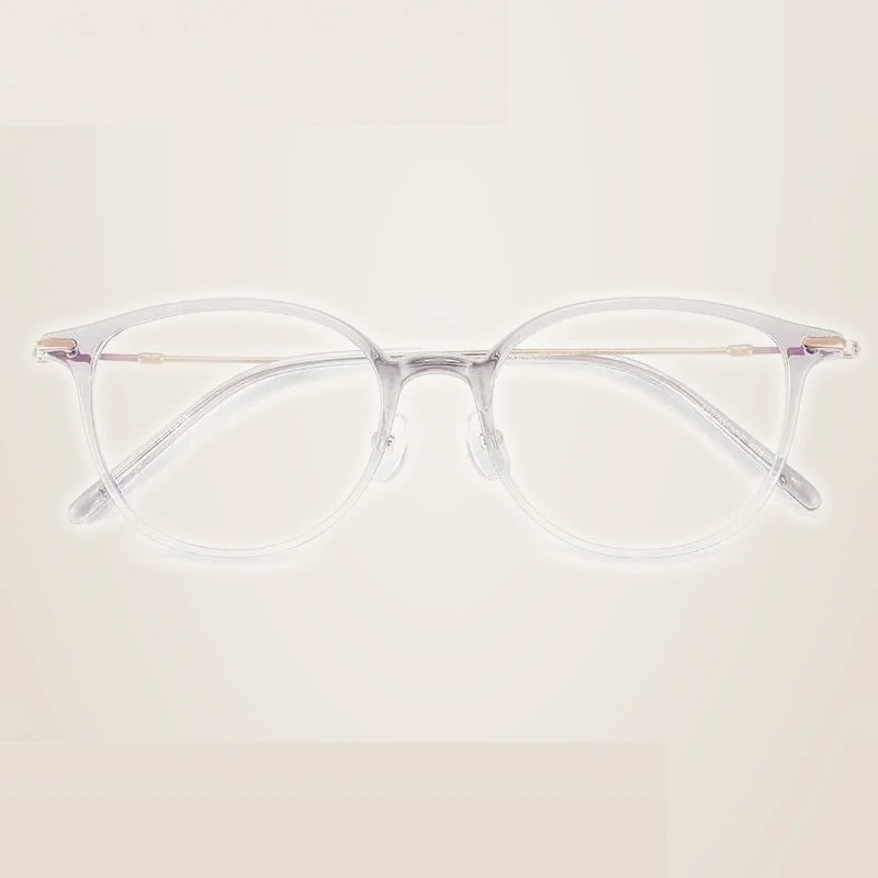 Summer Flower Unisex Full Rim Square Tr 90 Titanium Eyeglasses 618262 - Gradient Gray
