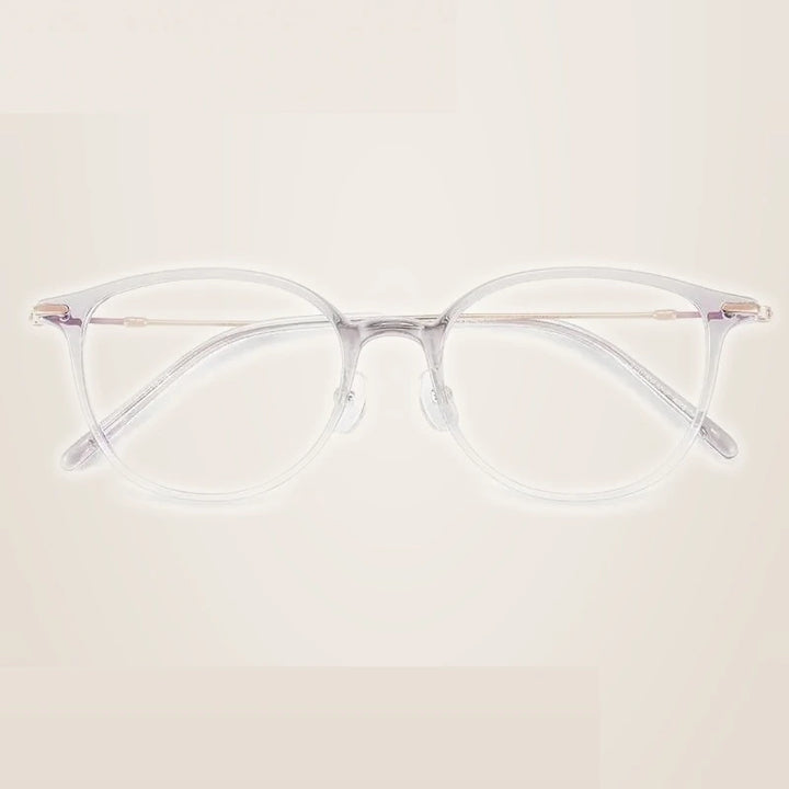 Summer Flower Unisex Full Rim Square Tr 90 Titanium Eyeglasses 618262 - Gradient Gray