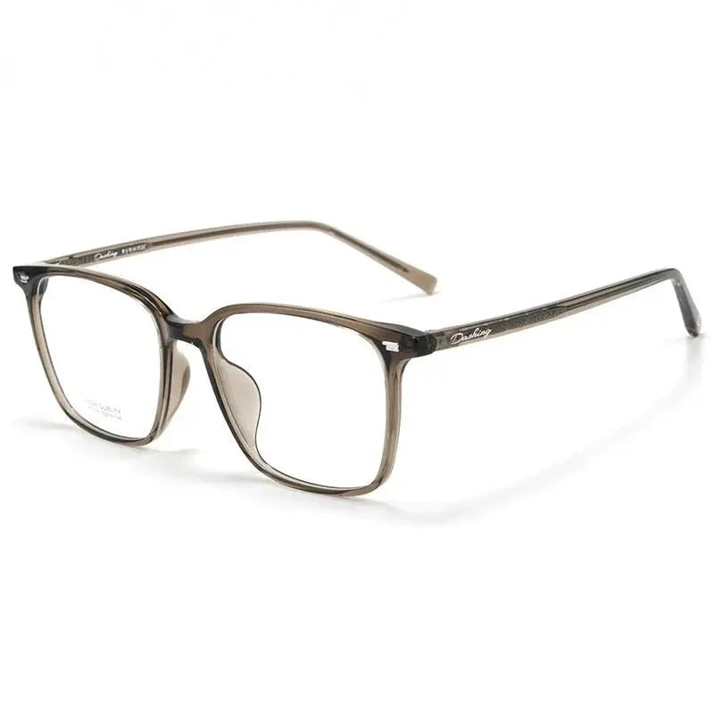 Summer Flower Unisex Full Rim Square Tr 90 Titanium Eyeglasses 611038 - Green