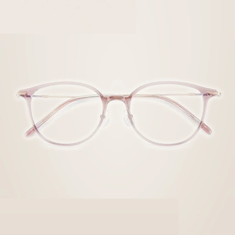 Summer Flower Unisex Full Rim Square Tr 90 Titanium Eyeglasses 618262 - Pink