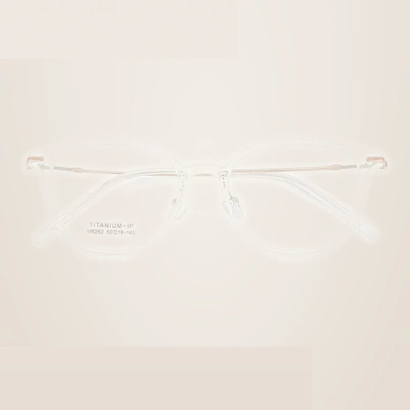 Summer Flower Unisex Full Rim Square Tr 90 Titanium Eyeglasses 618262 - Transparent