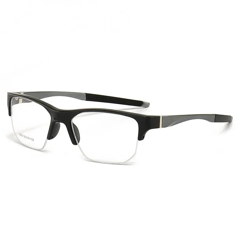 Summer Flower Unisex  Semi Rim Square Tr 90 Al Mg Eyeglasses 615856 - C1