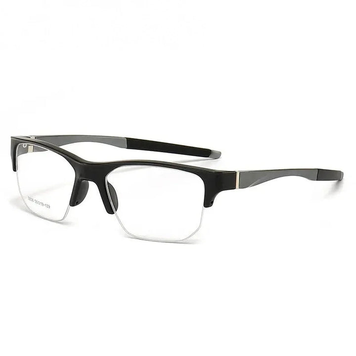 Summer Flower Unisex  Semi Rim Square Tr 90 Al Mg Eyeglasses 615856 - C1