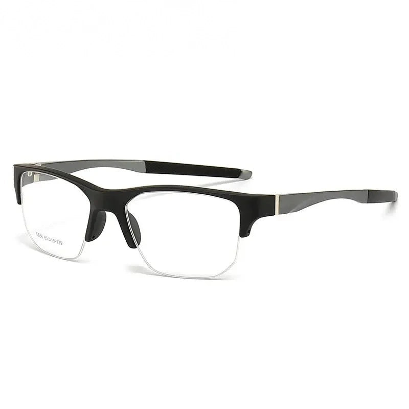 Summer Flower Unisex  Semi Rim Square Tr 90 Al Mg Eyeglasses 615856 - C2