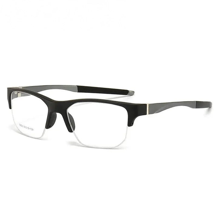 Summer Flower Unisex  Semi Rim Square Tr 90 Al Mg Eyeglasses 615856 - C2