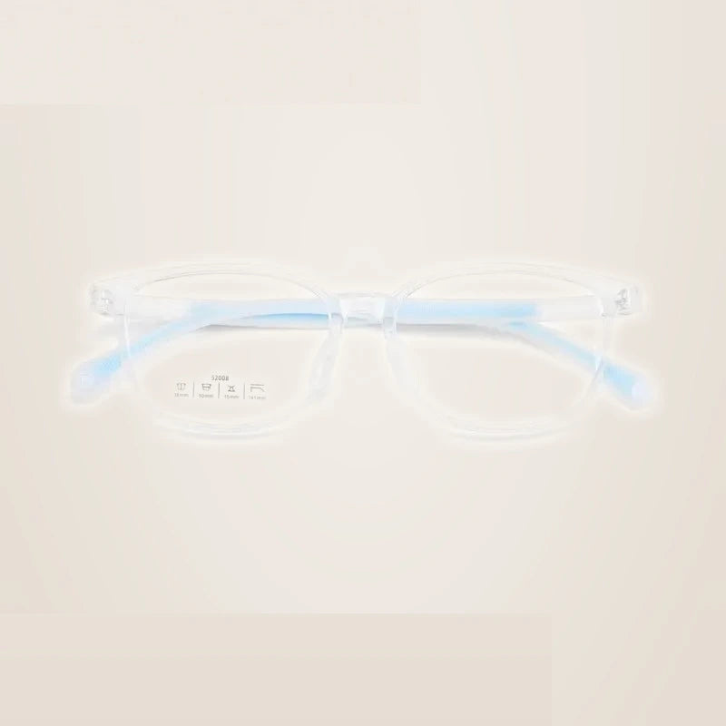 Summer Flower Unisex Youth's Full Rim Square Tr 90 Titanium Eyeglasses 6520 - Transparent-Blue