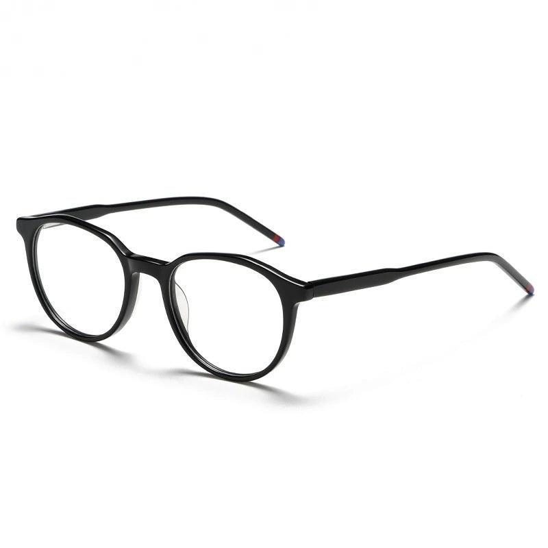 Summer Flower Women's Full Rim Oval Square Acetate Eyeglasses Ac1010 - Black