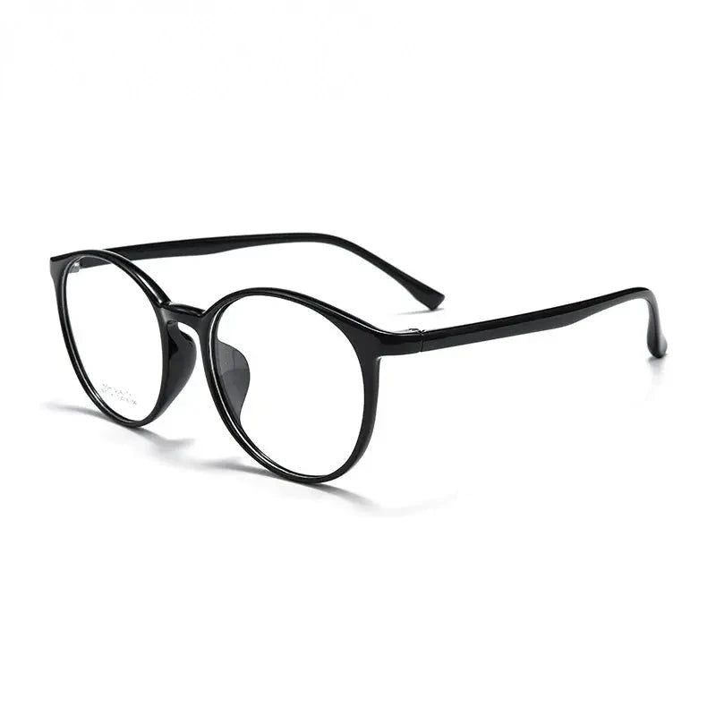 Summer Flower Women's Full Rim Round Tr 90 Titanium Eyeglasses 651047 - Black