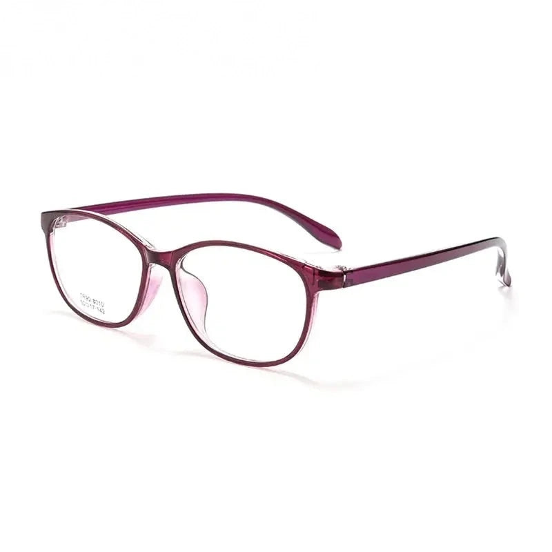 Summer Flower Women's Full Rim Small Square Tr 90 Titanium Eyeglasses 88010 - Purple
