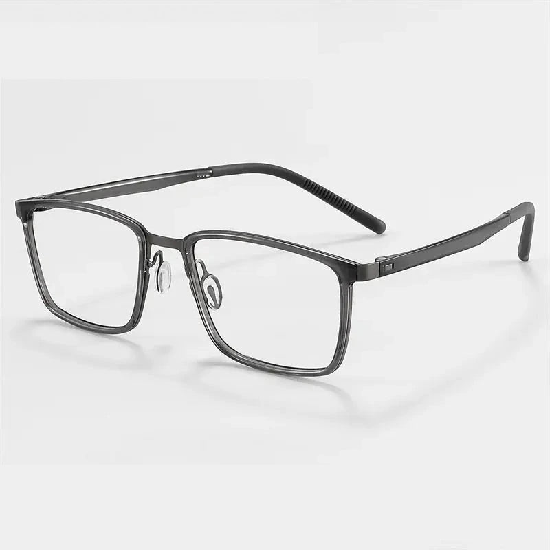 Summer Flower Women's Full Rim Square Ultem Titanium Eyeglasses 612673 - Dark Gray