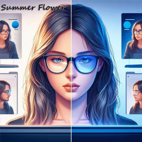 Summer Flower Single Vision Anti-Blue Anti-Glare Driving Clear Lenses Lenses Summer Flower Lenses 1.56