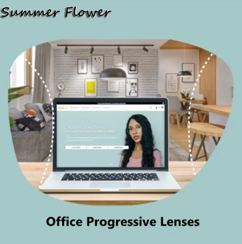 Summer Flower Clear Office Progressive Lenses Lenses Summer Flower Lenses 1.56