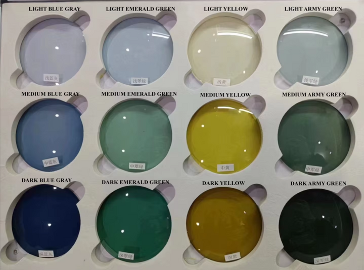 Summer Flower Single Vision 1.61 MR-8 Tinted Lenses Lenses Summer Flower Lenses Light Blue-Gray (S)