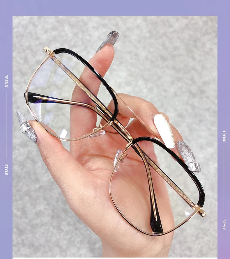 Unisex Full Rim Double Bridge TR90 Alloy Frame Eyeglasses Cl20370 - Size Chart