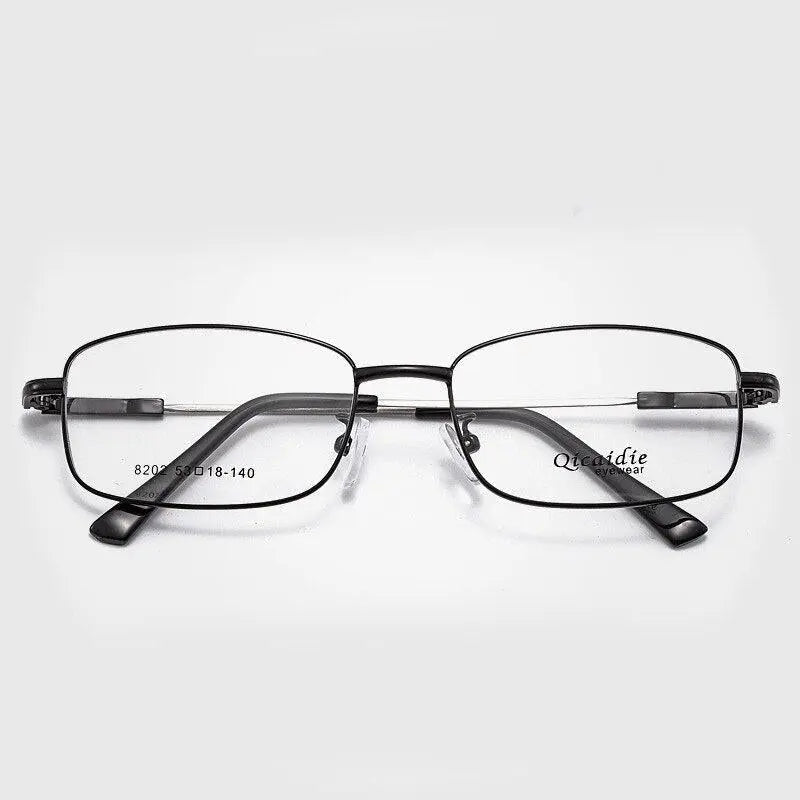Unisex Full Rim Memory Alloy Frame Eyeglasses S8202 - black