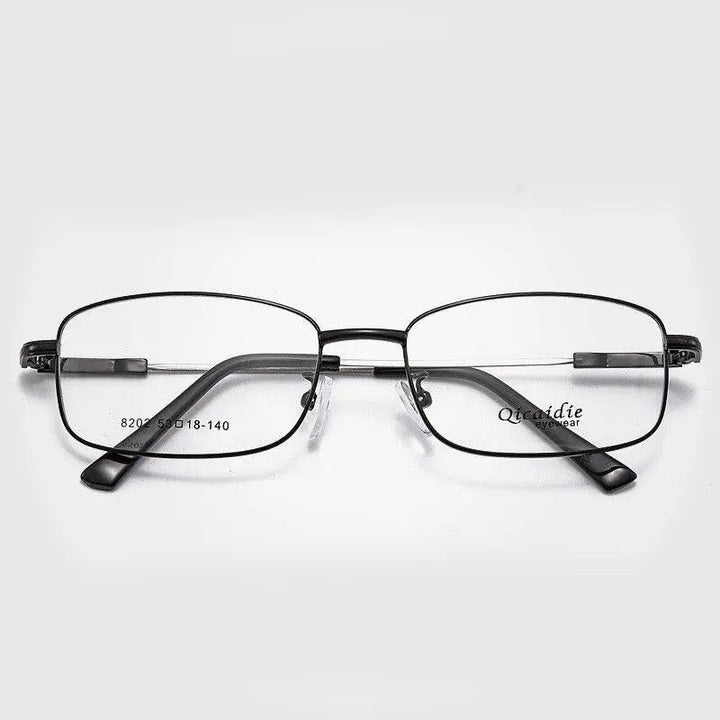 Unisex Full Rim Memory Alloy Frame Eyeglasses S8202 - black