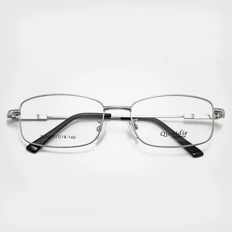 Unisex Full Rim Memory Alloy Frame Eyeglasses S8202 - Silver