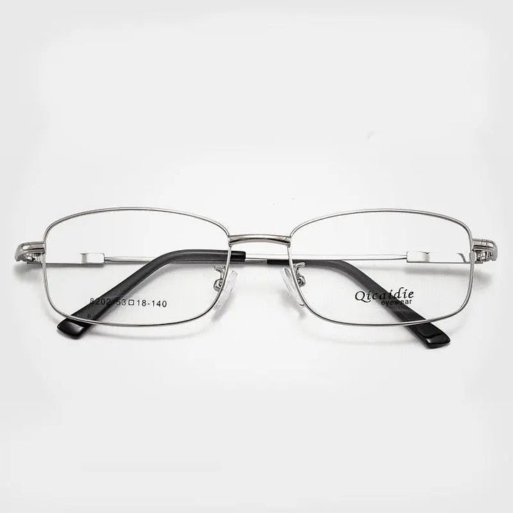 Unisex Full Rim Memory Alloy Frame Eyeglasses S8202 - Silver
