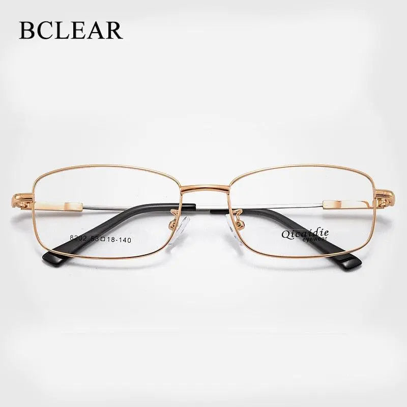 Unisex Full Rim Memory Alloy Frame Eyeglasses S8202 - Gold